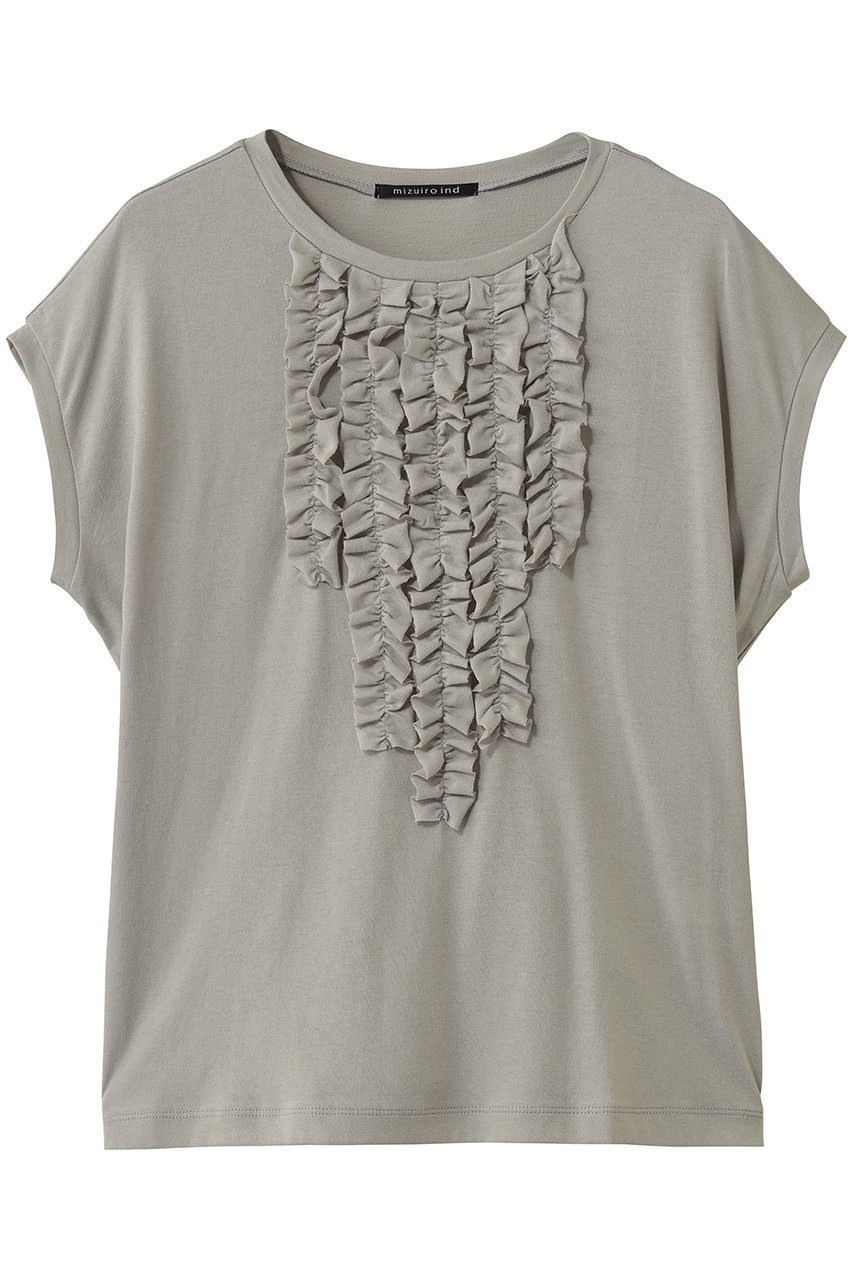 mizuiro ind frenck slv frill P/O プルオーバー (l.gray, F) ミズイロインド ELLE SHOP