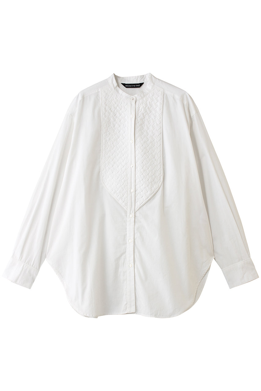 ミズイロインド/mizuiro indのbraiding cloth shirt シャツ(off white/1-230145)