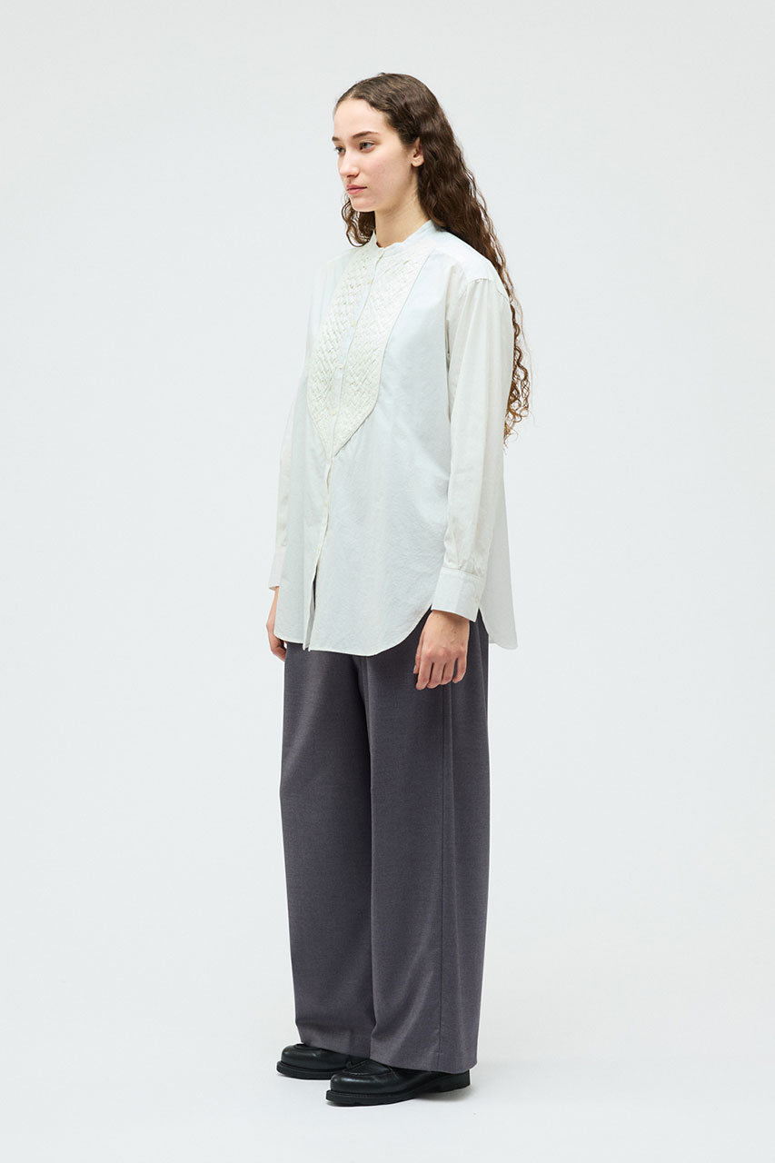 mizuiro ind(ミズイロインド)｜braiding cloth shirt シャツ/off white