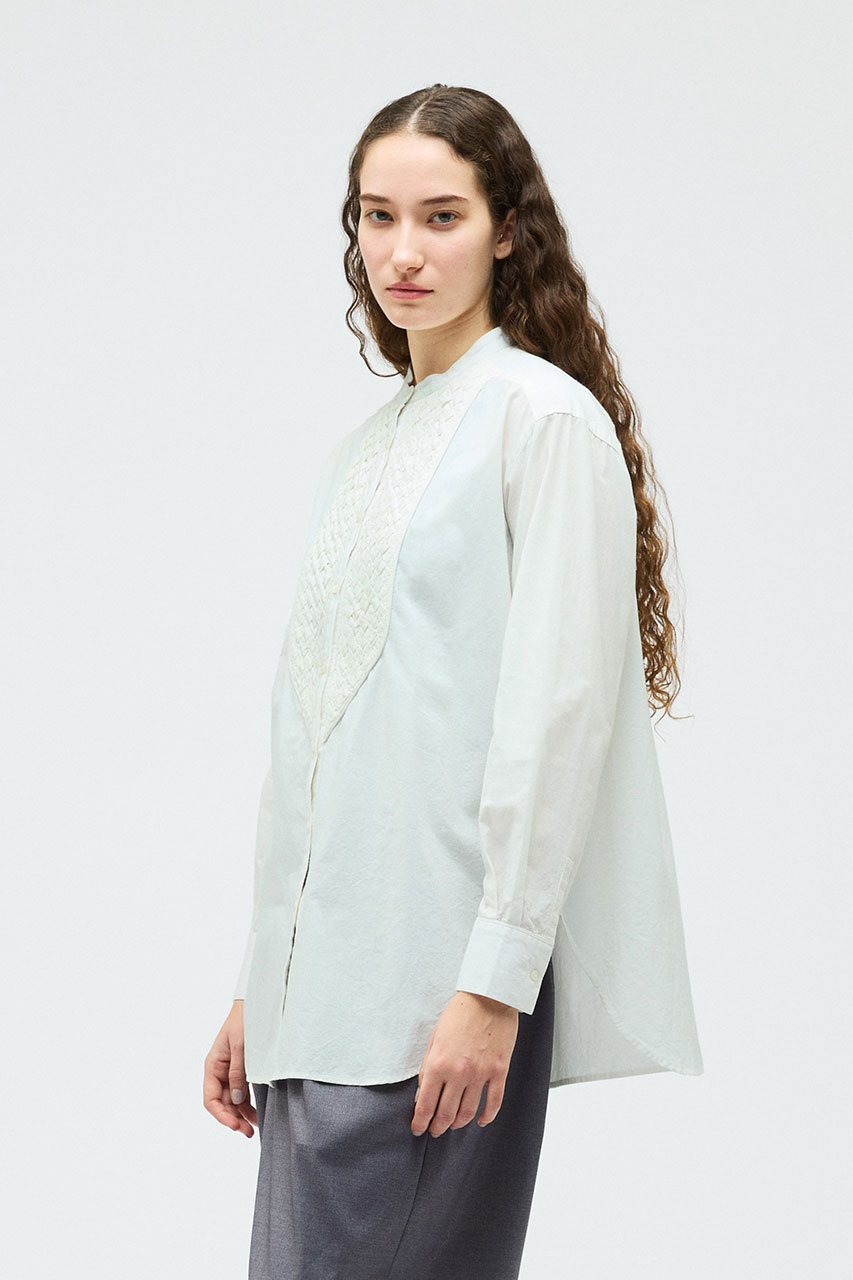 mizuiro ind(ミズイロインド)｜braiding cloth shirt シャツ/off white