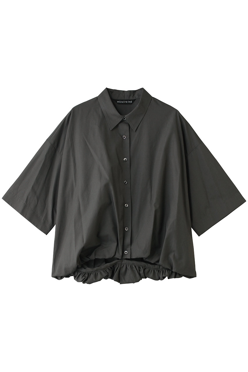 ミズイロインド/mizuiro indのhalf slv ballon shirt シャツ(c.gray/2-230128)