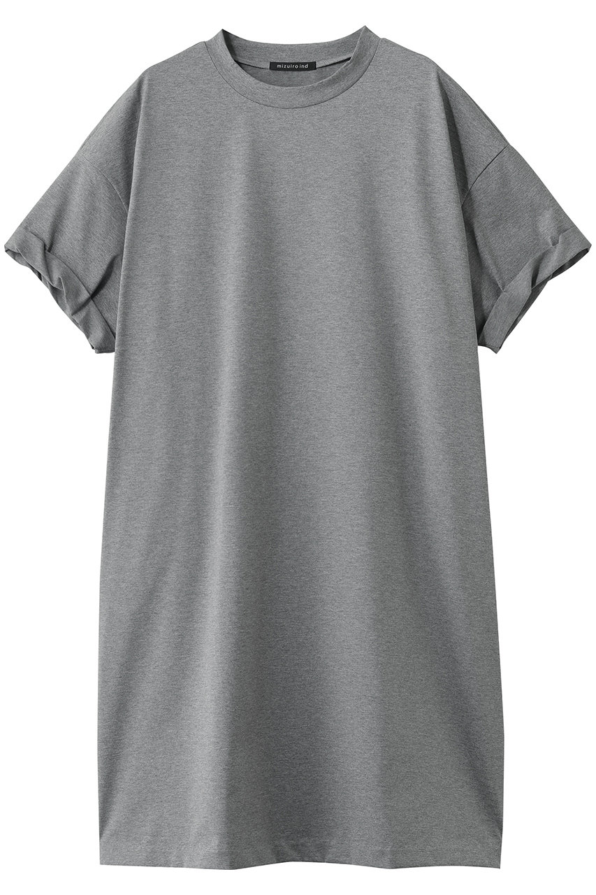 ミズイロインド/mizuiro indのroll up slv wide OP ワンピース(gray/2-250108)