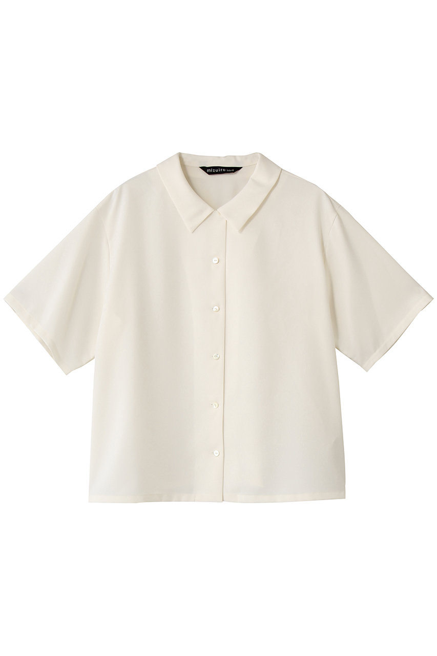 ミズイロインド/mizuiro indのhalf slv shirt シャツ(off white/2-230130)