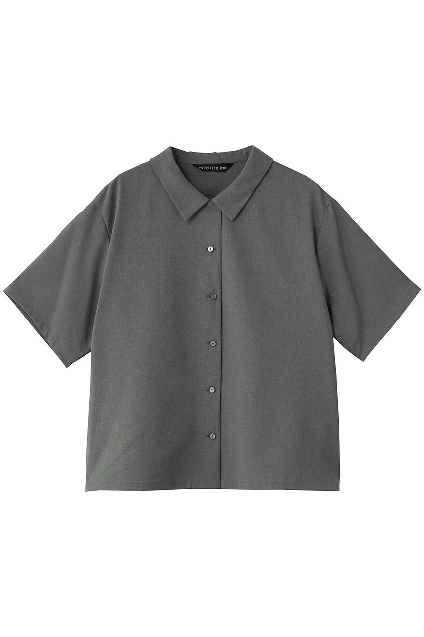 ミズイロインド/mizuiro indのhalf slv shirt シャツ(gray/2-230130)