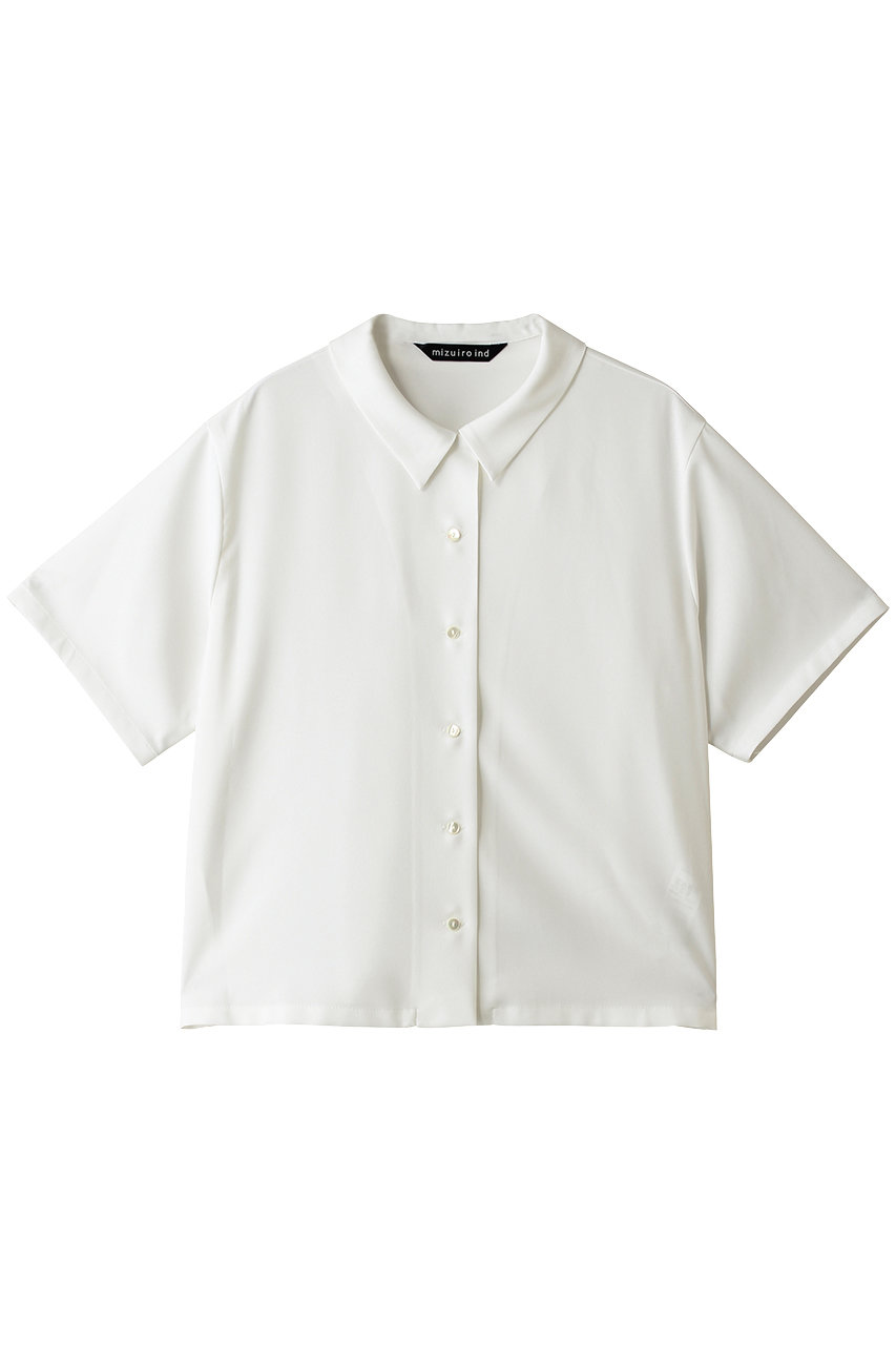 ミズイロインド/mizuiro indのhalf slv shirt シャツ(white/2-230130)