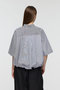 stripe half slv ballon shirt シャツ ミズイロインド/mizuiro ind