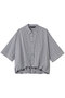stripe half slv ballon shirt シャツ ミズイロインド/mizuiro ind blackB