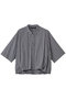 stripe half slv ballon shirt シャツ ミズイロインド/mizuiro ind blackC