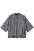 stripe half slv ballon shirt シャツ