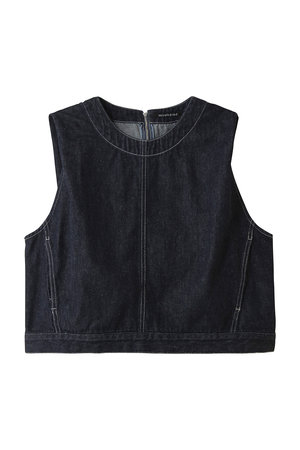 ミズイロインド/mizuiro indのdenim vest ベスト(110400/110401)