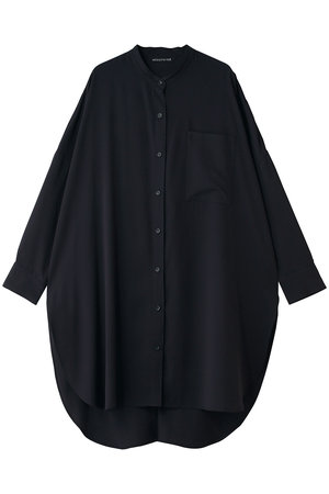 ミズイロインド/mizuiro indのT/R  band collar long shirt シャツ(110400/110402)