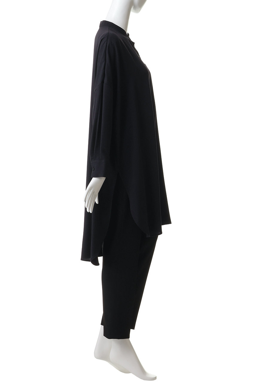 mizuiro ind(ミズイロインド)｜T/R band collar long shirt シャツ 