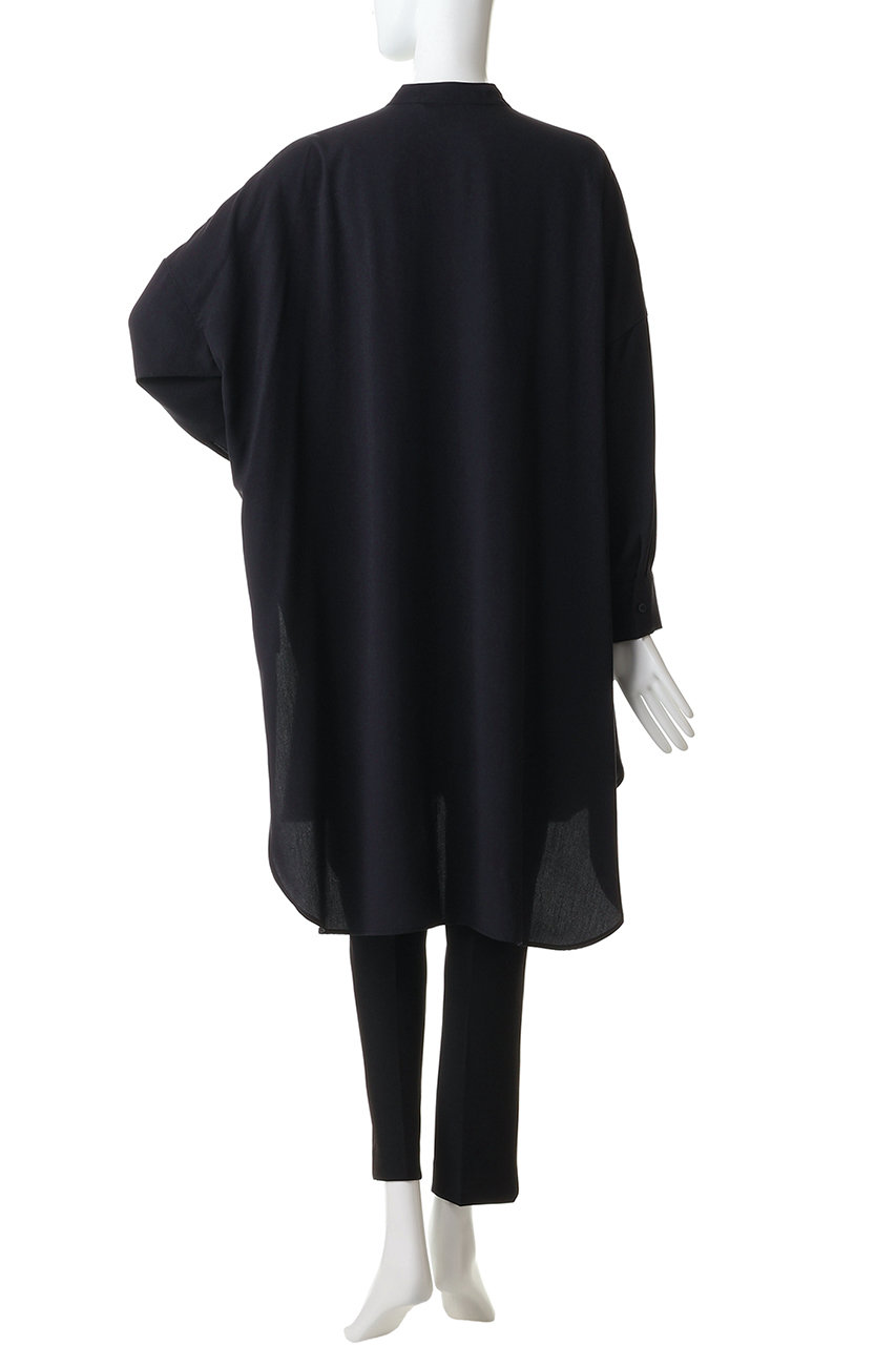 mizuiro ind(ミズイロインド)｜T/R band collar long shirt シャツ 