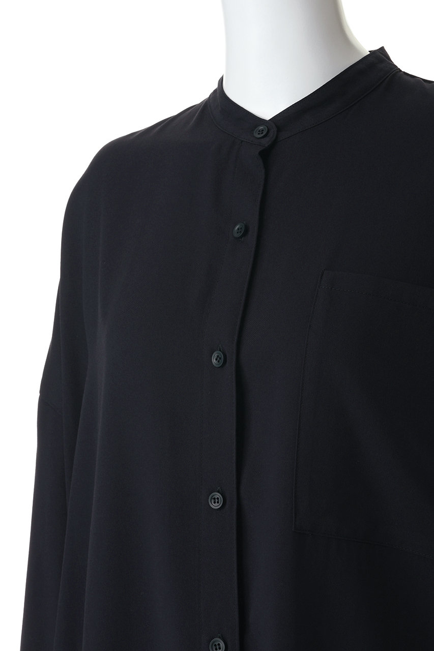 mizuiro ind(ミズイロインド)｜T/R band collar long shirt シャツ 