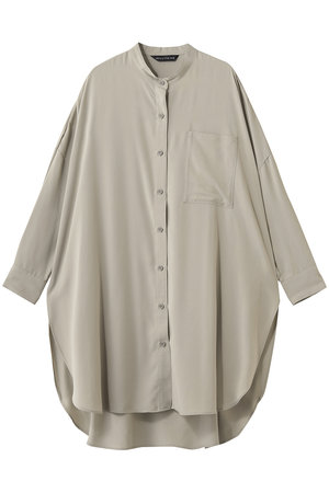 ミズイロインド/mizuiro indのT/R  band collar long shirt シャツ(110400/110402)