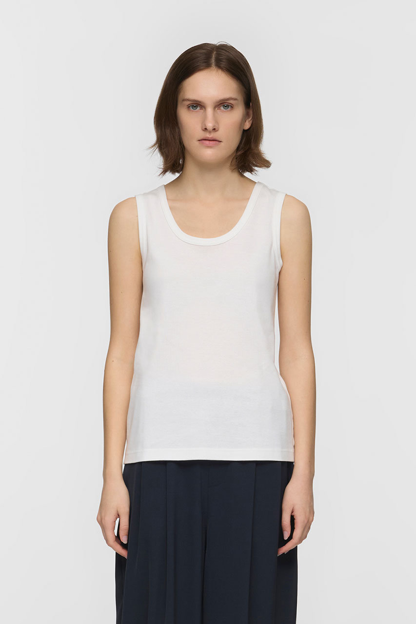 トップス nori1331 mizuiro ind(ミズイロインド)｜basic tank top トップ/off white の