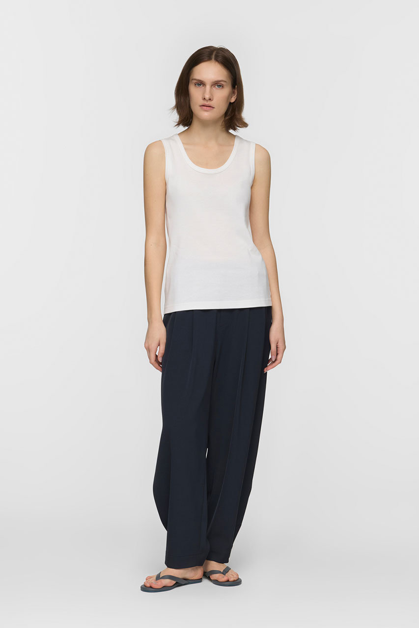 mizuiro ind(ミズイロインド)｜basic tank top トップ/off white の