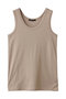 basic tank top トップ ミズイロインド/mizuiro ind beige