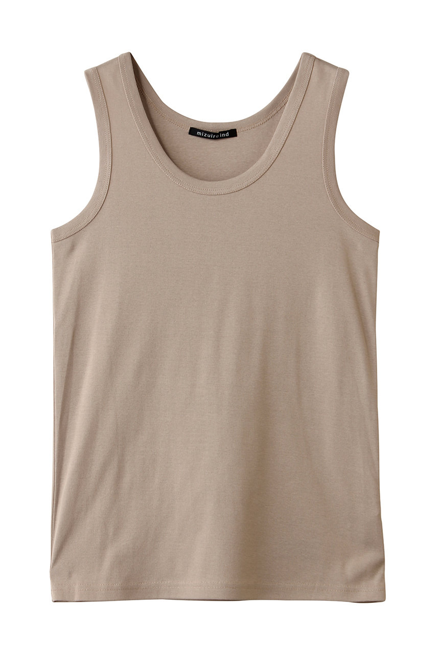ミズイロインド/mizuiro indのbasic tank top トップ(beige/2-210136)