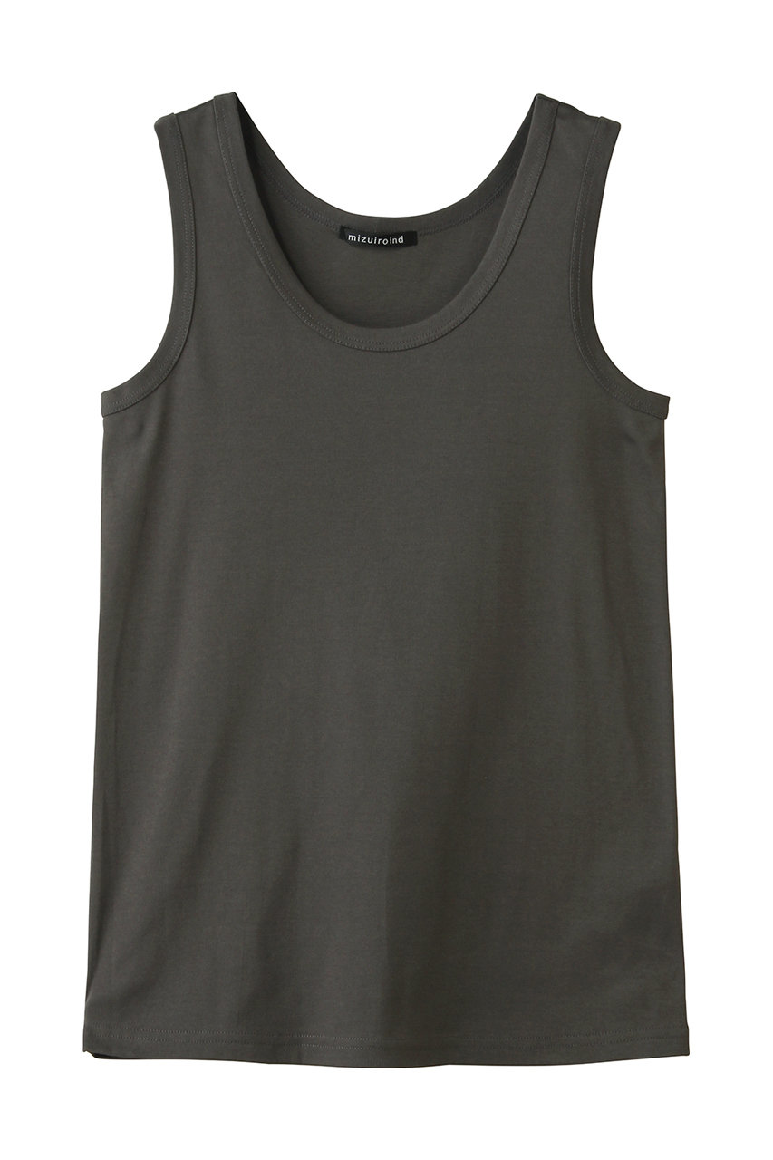 ミズイロインド/mizuiro indのbasic tank top トップ(c.gray/2-210136)