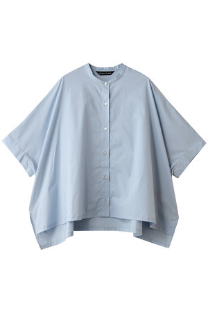 ミズイロインド/mizuiro indのhalf slv stand collar wide shirt シャツ(110400/110402)