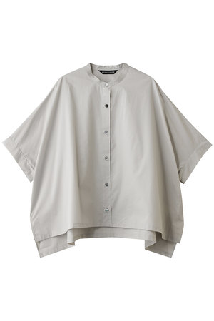 ミズイロインド/mizuiro indのhalf slv stand collar wide shirt シャツ(110400/110402)