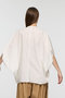 stand collar cocoon shirt シャツ ミズイロインド/mizuiro ind