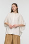 stand collar cocoon shirt シャツ ミズイロインド/mizuiro ind