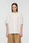 stand collar cocoon shirt シャツ ミズイロインド/mizuiro ind