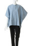 stand collar cocoon shirt シャツ ミズイロインド/mizuiro ind