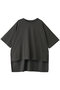 side slit wide tunic T shirt シャツ ミズイロインド/mizuiro ind c.gray