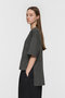 side slit wide tunic T shirt シャツ ミズイロインド/mizuiro ind