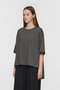 side slit wide tunic T shirt シャツ ミズイロインド/mizuiro ind