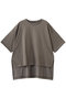 side slit wide tunic T shirt シャツ ミズイロインド/mizuiro ind beige