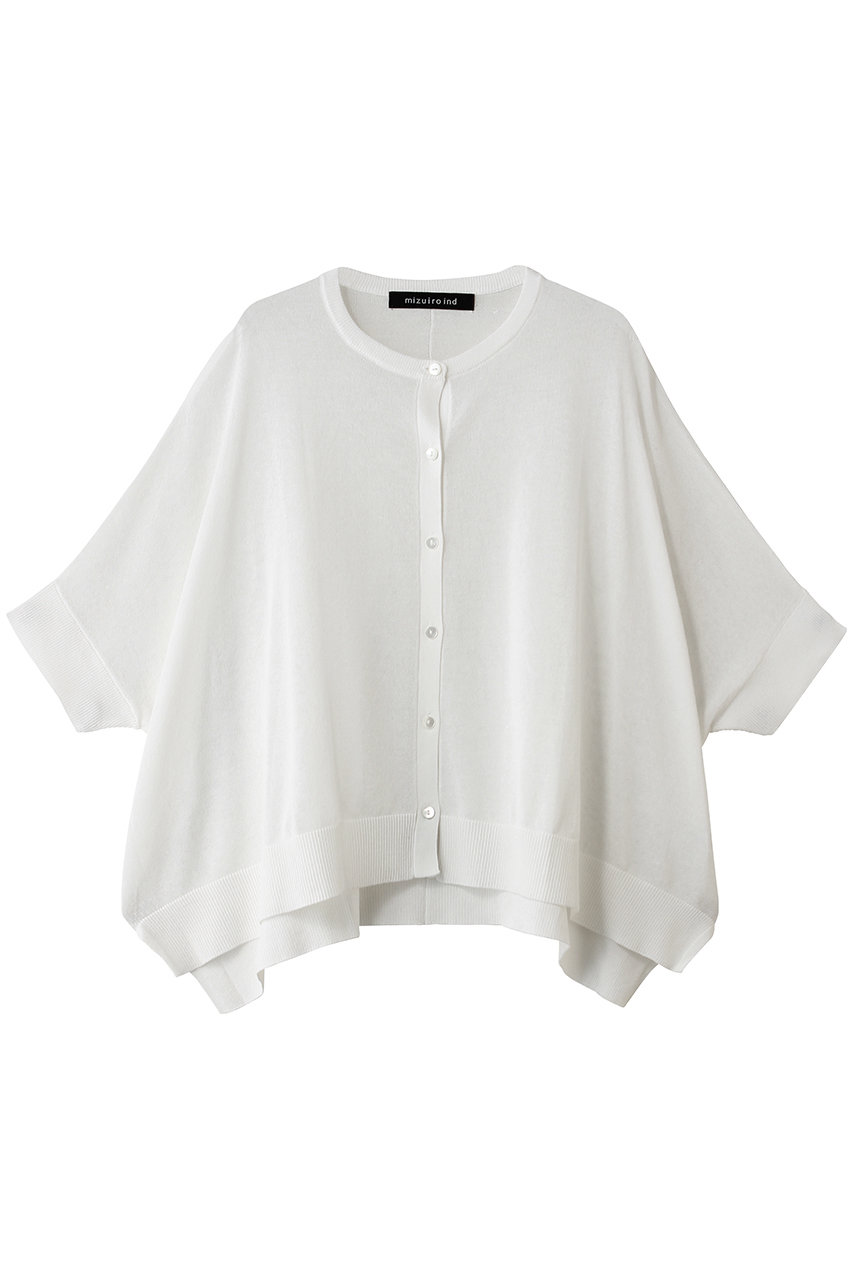 ミズイロインド/mizuiro indのhigh gauze wide C/D カーディガン(off white/2-220041)