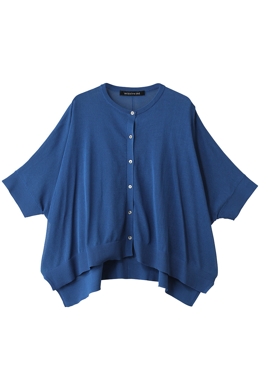 ミズイロインド/mizuiro indのhigh gauze wide C/D カーディガン(blue/2-220041)