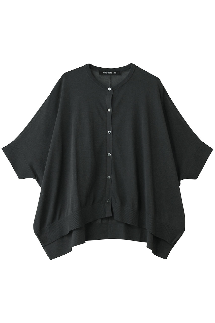 ミズイロインド/mizuiro indのhigh gauze wide C/D カーディガン(c.gray/2-220041)