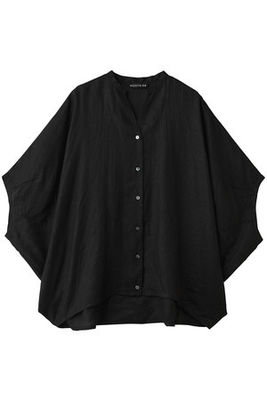 ミズイロインド/mizuiro indのlinen stand collar cocoon shirt シャツ(110400/110402)
