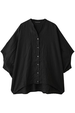 ミズイロインド/mizuiro indのlinen stand collar cocoon shirt シャツ(110400/110402)
