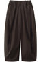 tuck cocoon slacks スラックス ミズイロインド/mizuiro ind brown