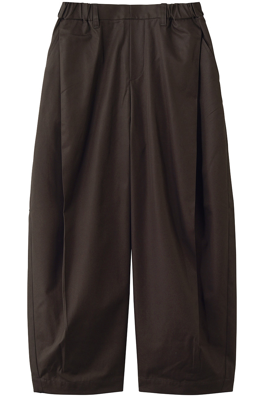 ミズイロインド/mizuiro indのtuck cocoon slacks スラックス(brown/2-260102)
