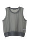 crew neck vest ベスト ミズイロインド/mizuiro ind gray