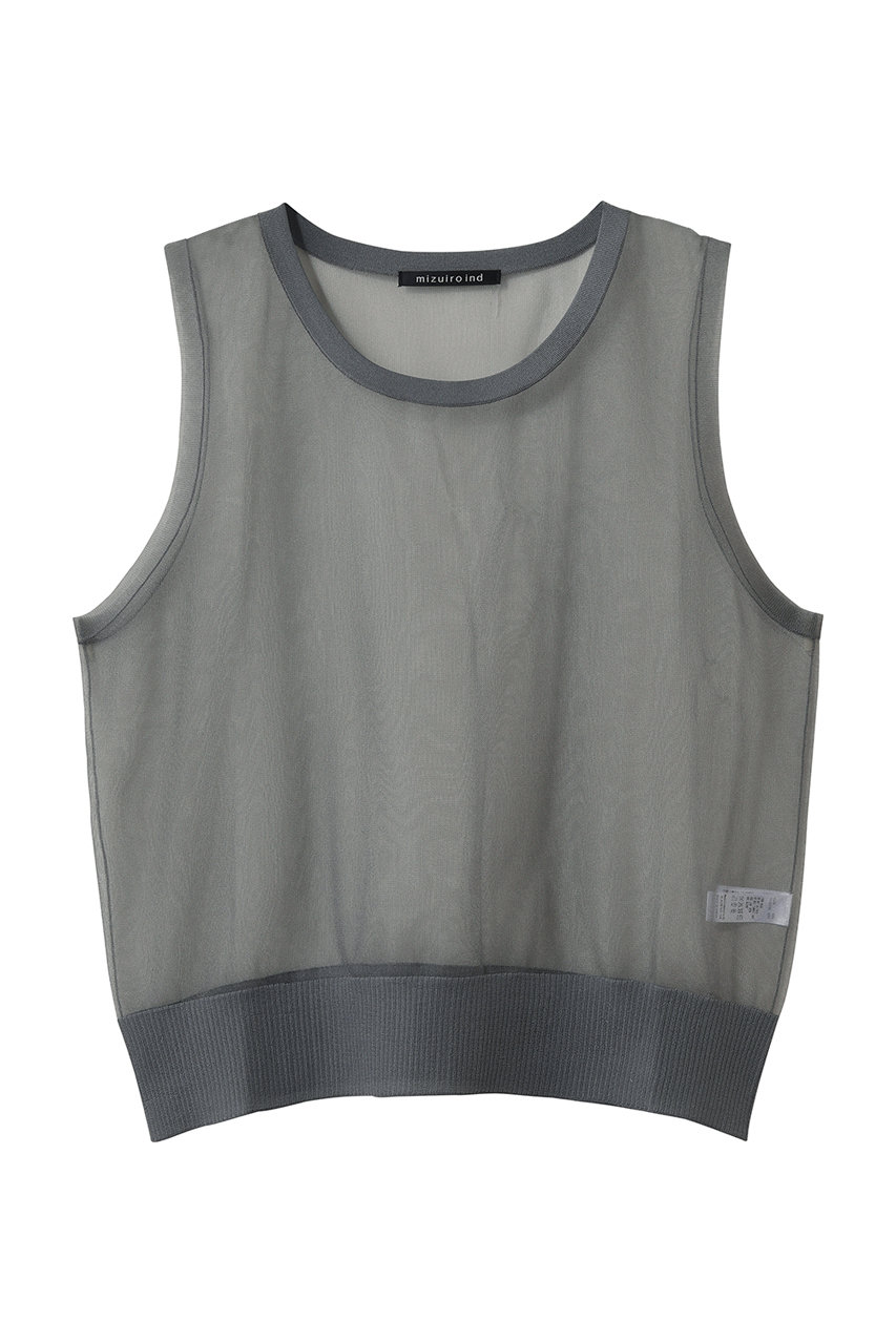 ミズイロインド/mizuiro indのcrew neck vest ベスト(gray/2-220039)