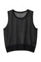 crew neck vest ベスト ミズイロインド/mizuiro ind black