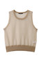 crew neck vest ベスト ミズイロインド/mizuiro ind beige