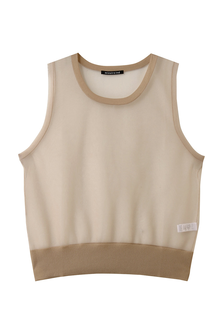 ミズイロインド/mizuiro indのcrew neck vest ベスト(beige/2-220039)