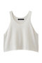 U neck short vest ベスト ミズイロインド/mizuiro ind off white
