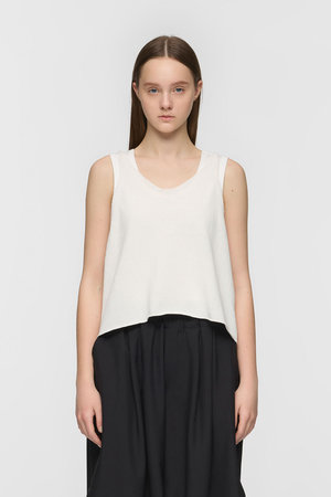 ミズイロインド/mizuiro indのU neck short vest ベスト(110300/110301)