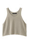 U neck short vest ベスト ミズイロインド/mizuiro ind beige