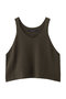 U neck short vest ベスト ミズイロインド/mizuiro ind brown